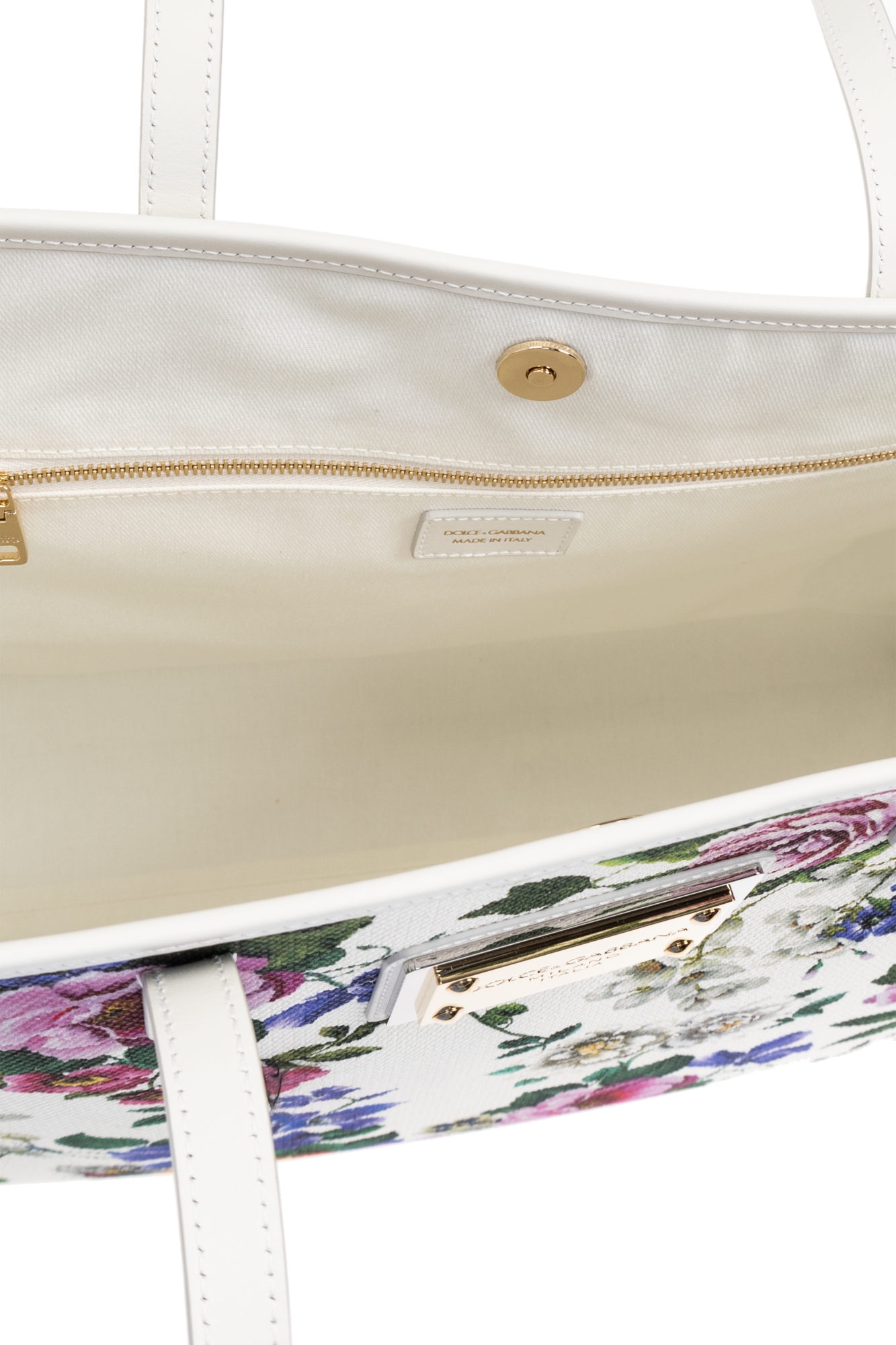トートバッグ Dolce & Gabbana SS25 FLOWERS SHOPPER (BB2274 AI354HA5KT) Canvas handbag with floral print in Print for Girls